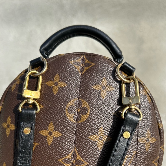 Louis Vuitton Palm Springs Mini Monogram Canvas Brown Women’s Backpack Mint! - Picture 7 of 12